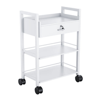 Cosmetics cart - עגלת קוסמטיקה 3 מדפי עץ ומגירת אחסון