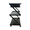 Cosmetics cart - עגלת קוסמטיקה 3 מדפי עץ ושתי מגירות אחסון