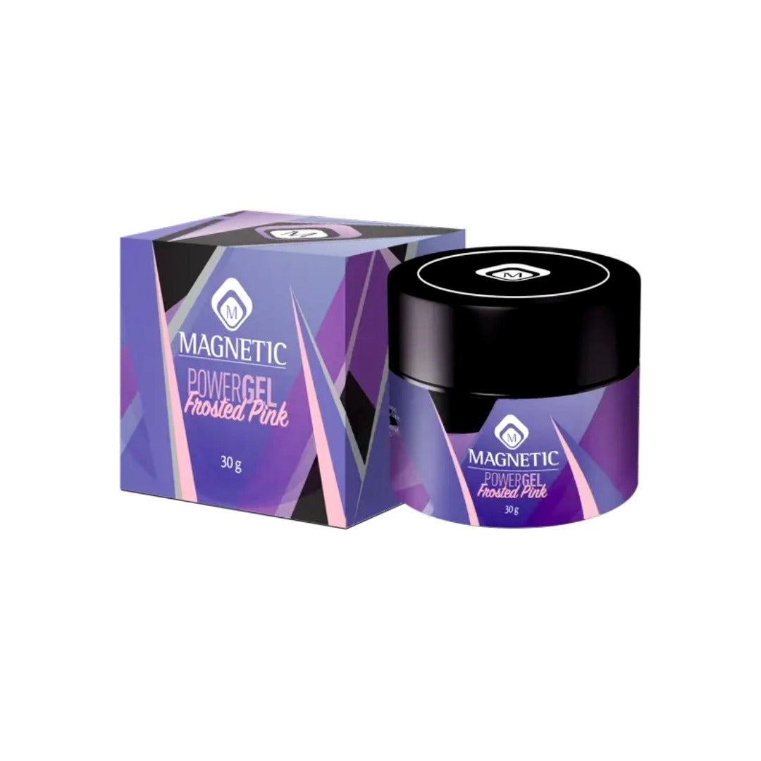 Power Gel Frosted Pink - פוליג'ל בנייה וחיזוק ורוד מסטיק צנצנת 30 גרם