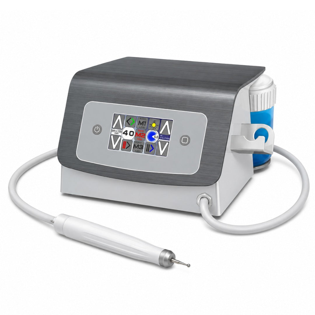 PodoTRONIC Finess Aqua CT - מכונת שיוף ללא פחמים עם מערכת התזה ותאורת LED