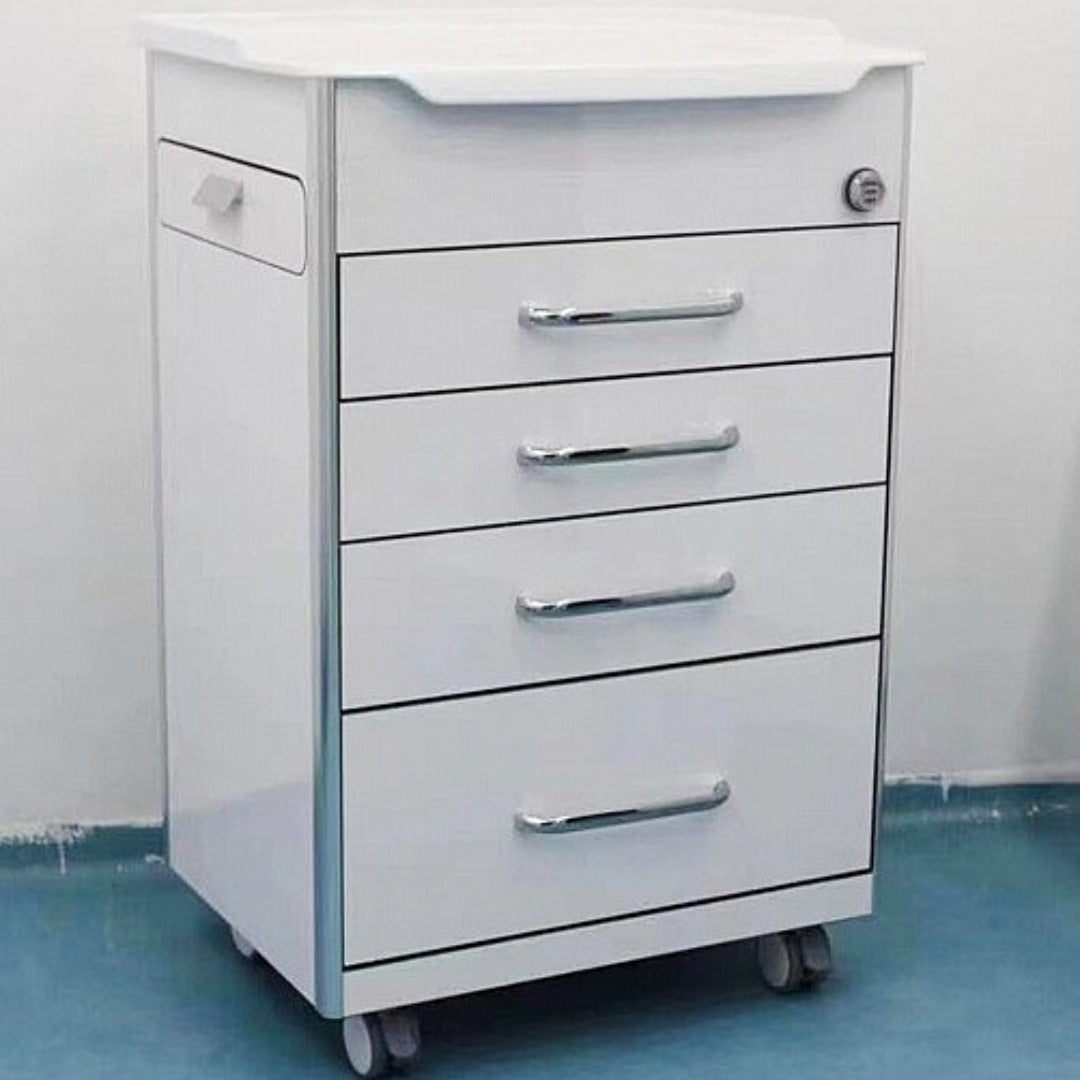 Storage cabinet - ארונית ניידת למרפאה עם 4 מגירות ו־2 מדפים נשלפים