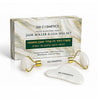 Jade Roller and Gua Sha Set  - מארז רולר דו־צדדי ואבן גוואשה לעיסוי הפנים