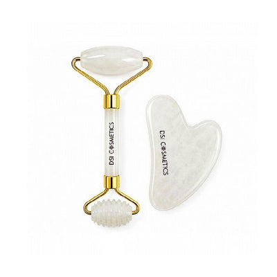 Jade Roller and Gua Sha Set  - מארז רולר דו־צדדי ואבן גוואשה לעיסוי הפנים