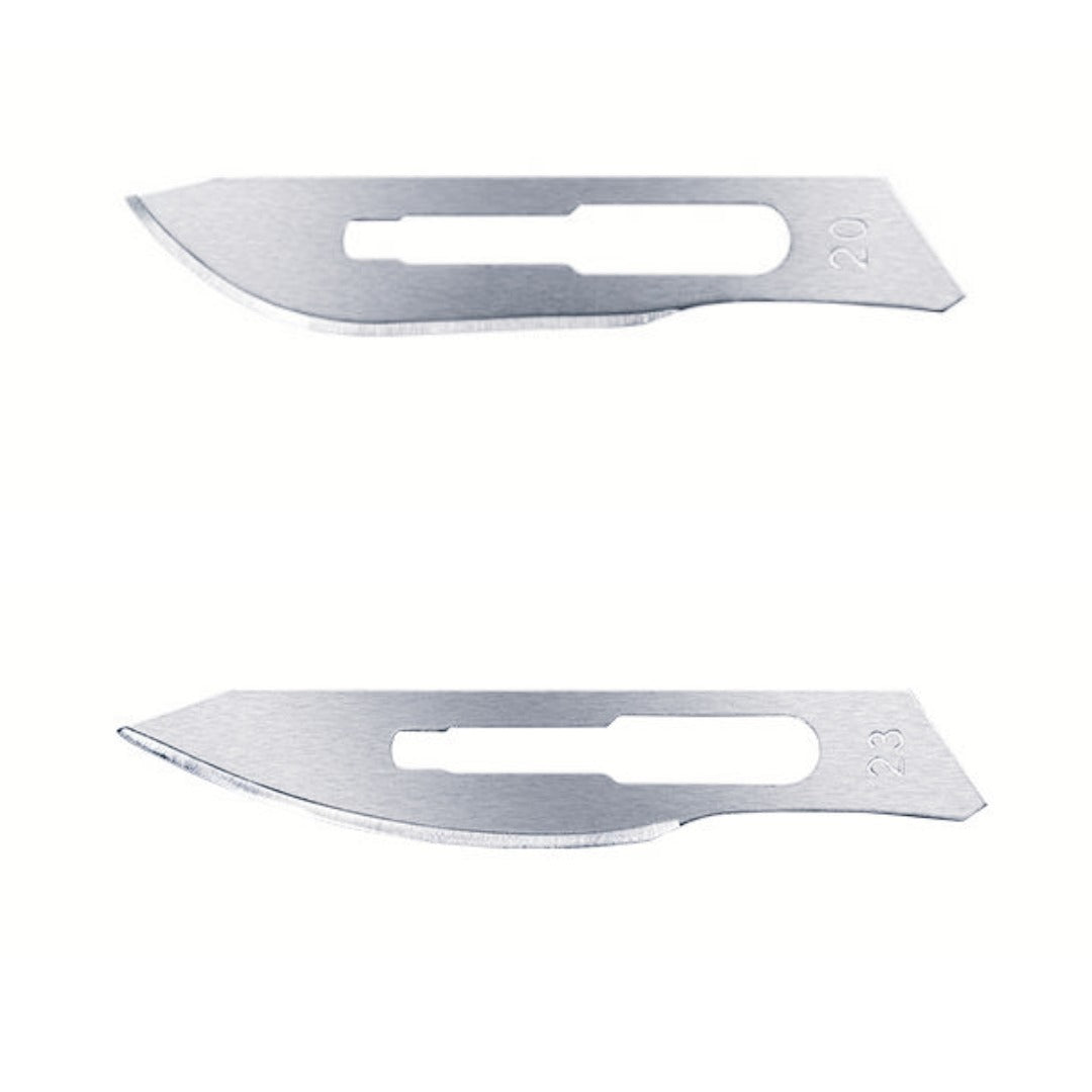 First Blades - להבי סקלפל סטריליים מס׳ 20 או 23 מפלדת פחמן לידית מס׳ 4 100 יח׳