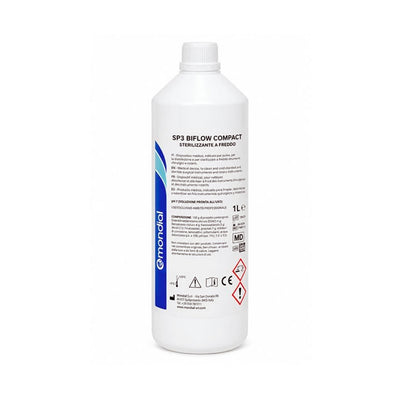 Mondial SP3 Biflow Compact -נוזל דו־רכיבי לחיטוי ולעיקור כימי קר 1 ליטר
