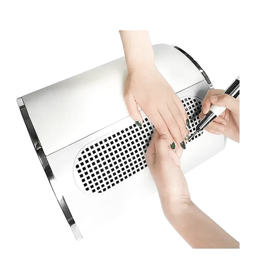 Nail Vacuum Cleaner Dust - עמדת מניקור מעוגלת עם שואב אבק מובנה