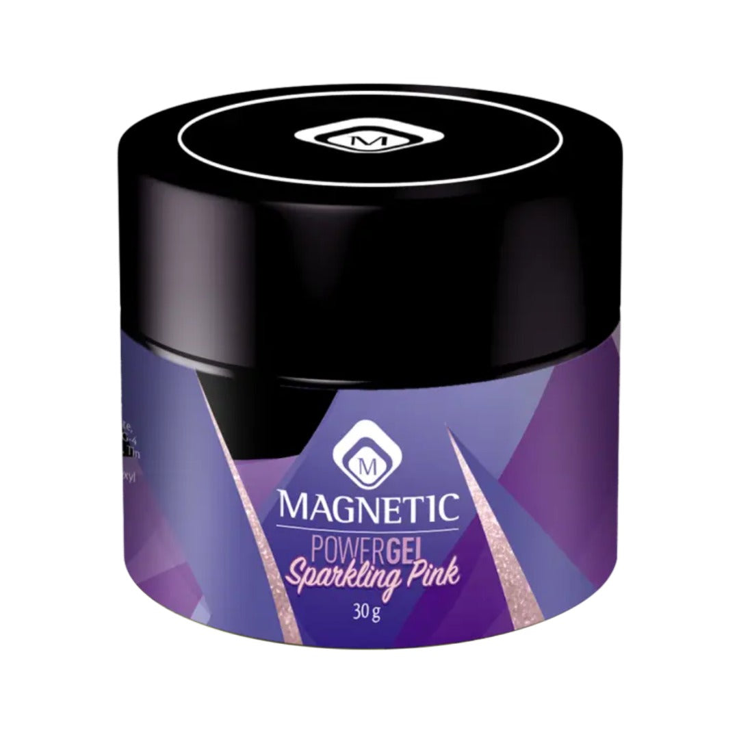 Power Gel Sparkling Pink  - פוליג'ל בנייה וחיזוק צנצנת 30 גרם
