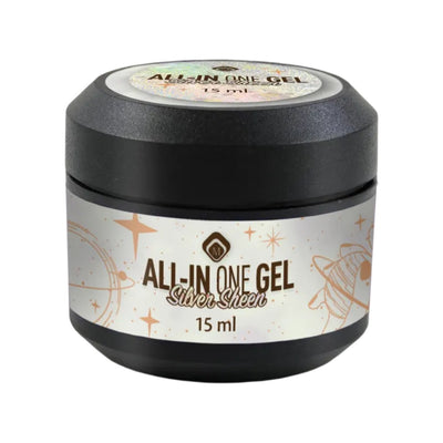 All in One Gel Silver Sheen - ג'ל בנייה צבעוני נוצץ 15 מ״ל