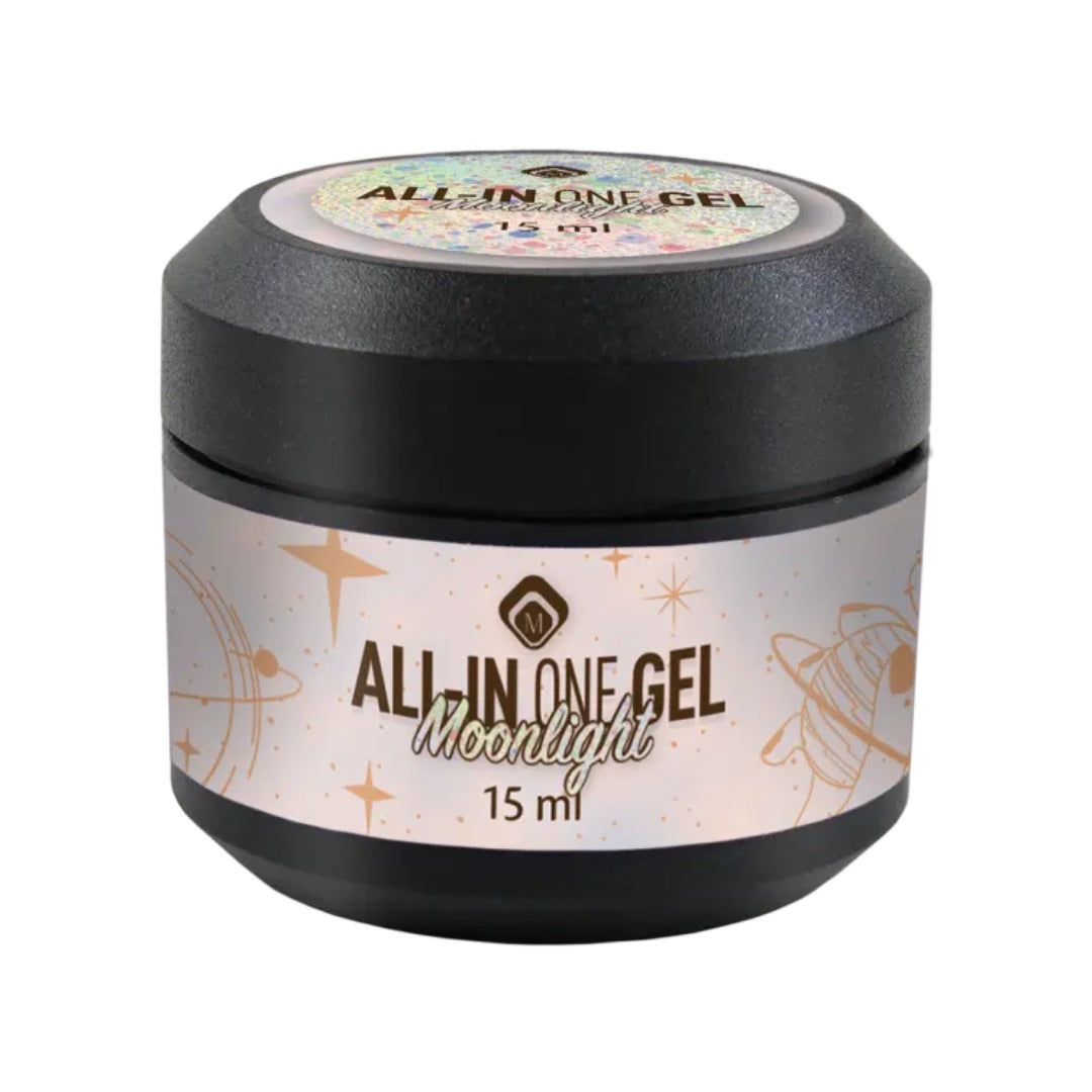 All in One Gel Moonlight - ג'ל בנייה צבעוני נוצץ 15 מ״ל