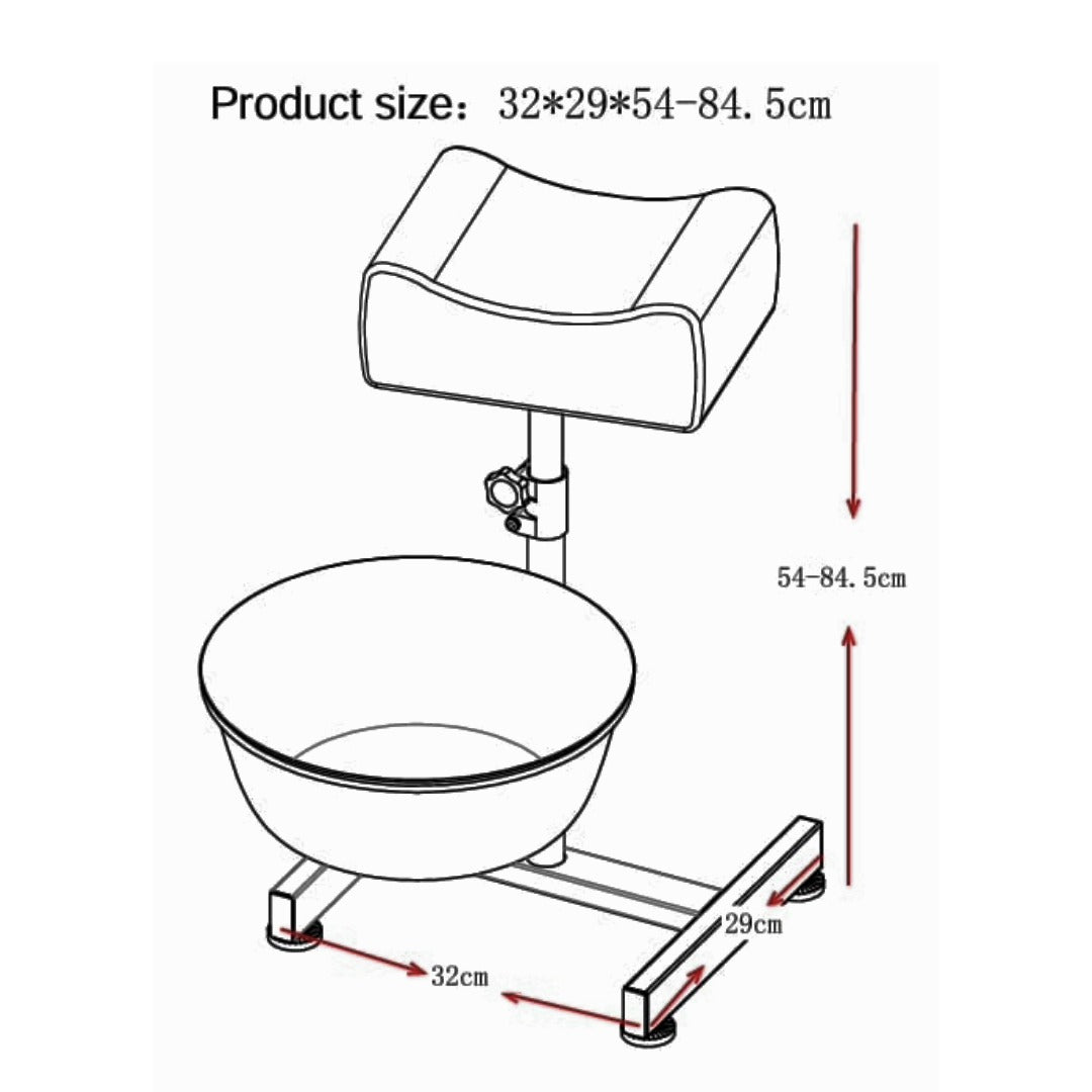 Pedicure footrest - רגלית לפדיקור עם כרית עבה וקערת איסוף