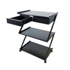 Cosmetics cart - עגלת קוסמטיקה 3 מדפי עץ ושתי מגירות אחסון