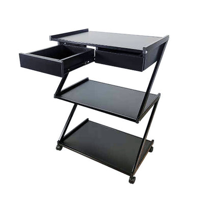 Cosmetics cart - עגלת קוסמטיקה 3 מדפי עץ ושתי מגירות אחסון