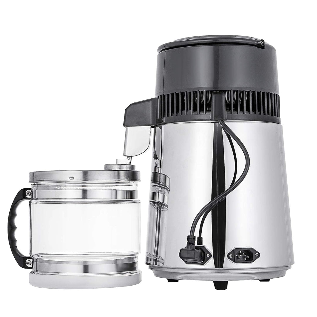 Water distiller - מזקק מים נירוסטה עם מיכל זכוכית 4 ליטר