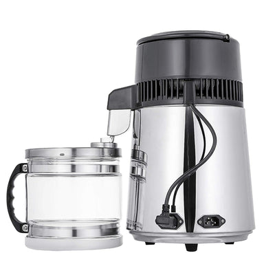Water distiller - מזקק מים נירוסטה עם מיכל זכוכית 4 ליטר