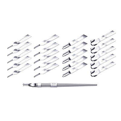 Blade Set with Holder - סט 20 להבים עם מחזיק