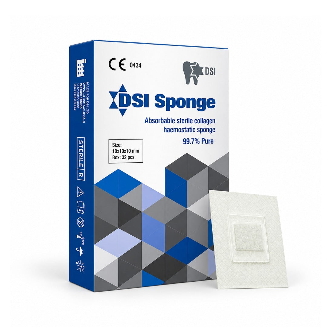 DSI Sponge Sterile - ספוגיות קולגן סטריליות נספגות לעצירת דימום 32 יח׳