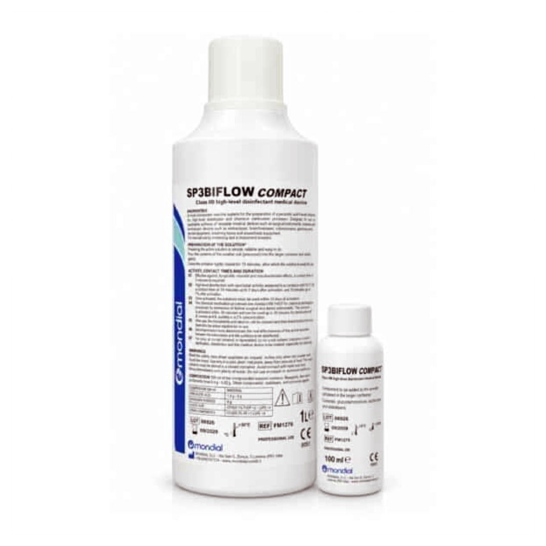 Mondial SP3 Biflow Compact -נוזל דו־רכיבי לחיטוי ולעיקור כימי קר 1 ליטר