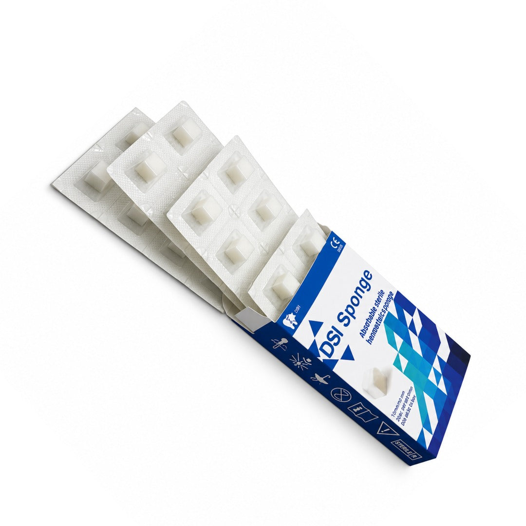 DSI Sponge Sterile - ספוגיות קולגן סטריליות נספגות לעצירת דימום 32 יח׳