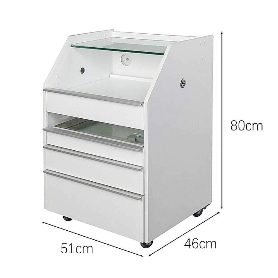 Storage cabinet -ארונית מקצועית ניידת עם תא חיטוי UV מובנה