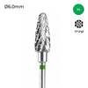 Carbide Cutter Barracudas - מקדח ראש שיוף קרביד "תירס" עם חריצה צולבת גסה ירוק 060