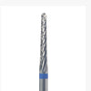 Carbide Bur - 023 מקדח ראש שיוף קרביד קונוס צר עם חריצה משולשת בינוני כחול