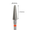 Carbide Bur - מקדח ראש שיוף קרביד קונוס עם חריצה צולבת עדינה אדום 040