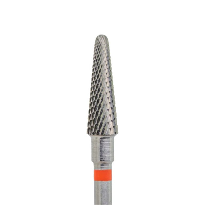 Carbide Bur - מקדח ראש שיוף קרביד קונוס עם חריצה צולבת עדינה אדום 040