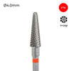 Carbide Bur - מקדח ראש שיוף קרביד קונוס עם חריצה צולבת עדינה אדום 040