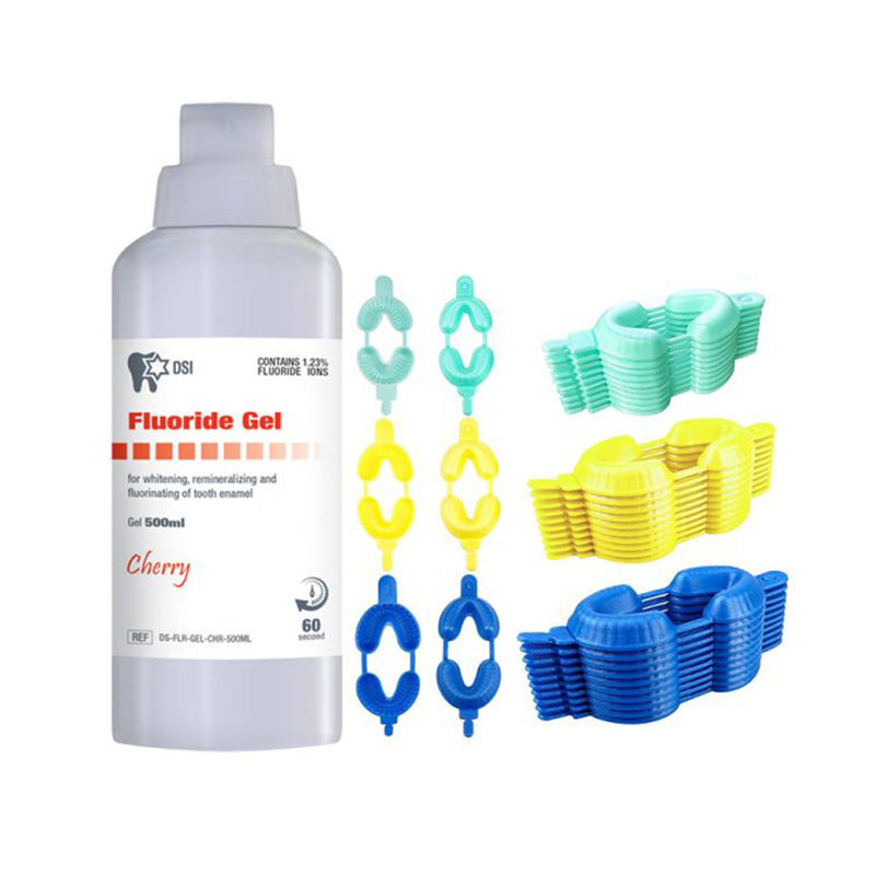 ג'ל פלואור כולל כפות בכל המידות 500 מ״ל Fluoride Gel