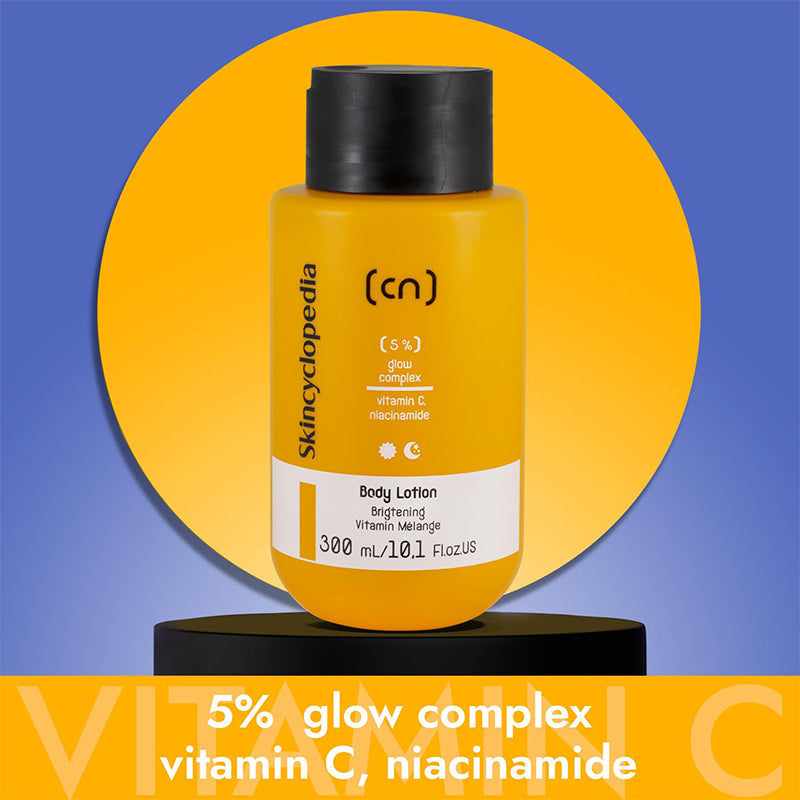 תחליב גוף עם קומפלקס מבהיר 300 מ"ל Skincyclopedia CN 5% Vitamin C Body Lotion