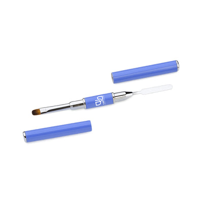 Double-sided brush with spatula - מכחול דו־צדדי לאקריג'ל עם שפטולה
