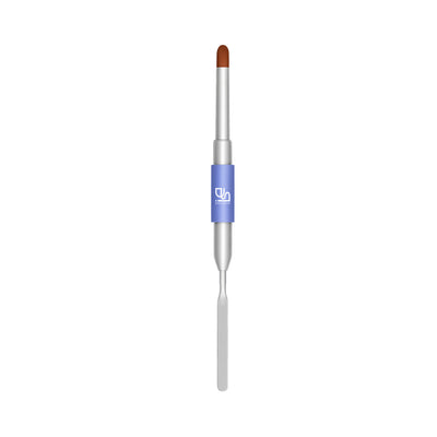 Double-sided brush with spatula - מכחול דו־צדדי לאקריג'ל עם שפטולה