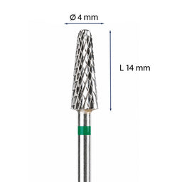 Carbide Bur Cross-Cut -  ראש שיוף קרביד קונוס צולב מעוגל גס
