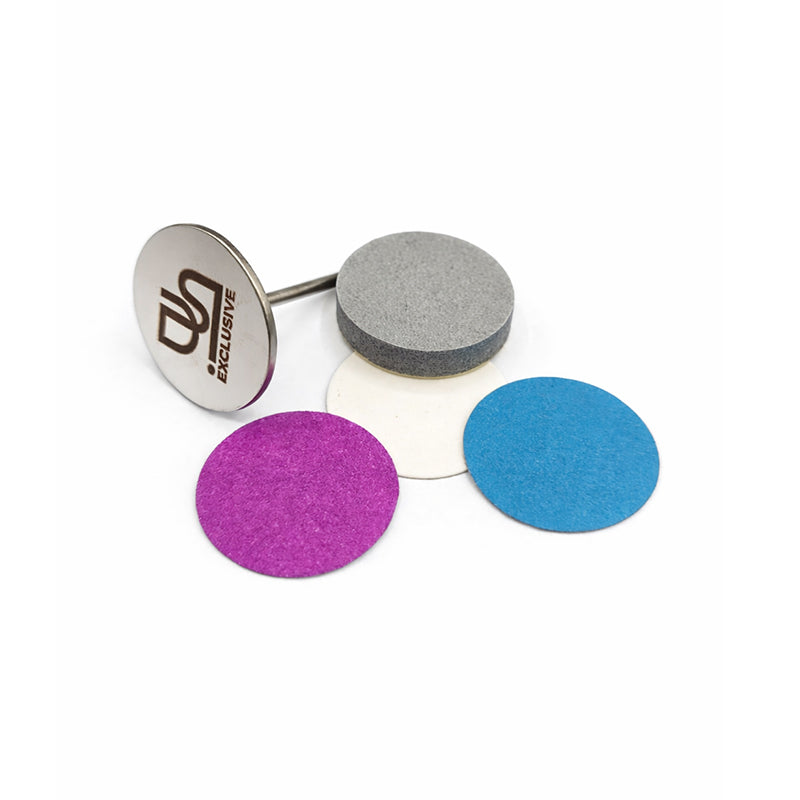 Pedicure set - סט דיסק + מדבקות שיוף 4 יח׳  Ø 25 מ״מ