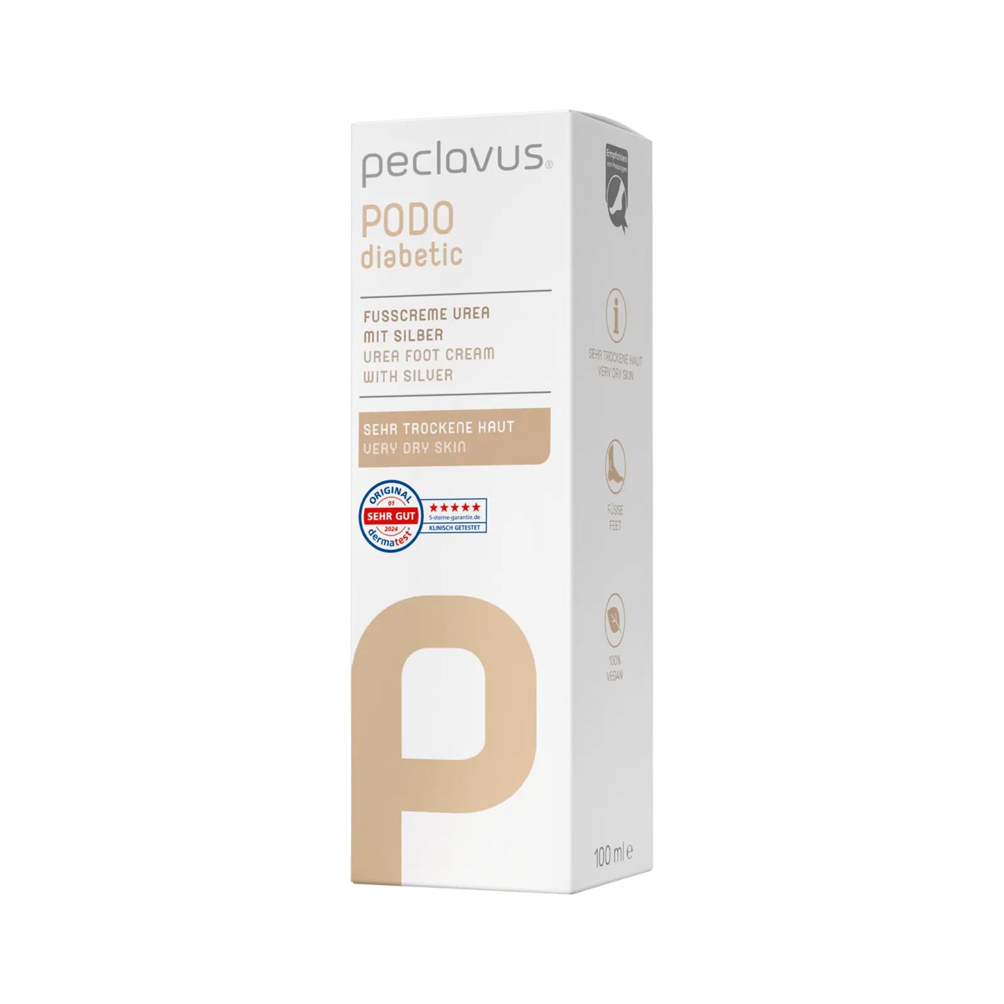 Urea Foot Cream with Silver - קרם רגליים עם אוריאה ומיקרו-חלקיקי כסף, 100 מ"ל