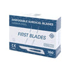 First Blades - להבי סקלפל סטריליים מס׳ 10 או 15 מפלדת פחמן לידית מס׳ 3 100 יח׳
