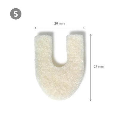 Felt Pads - מדבקות לבד בצורת פרסה להגנה מפני לחץ ושפשוף עובי 2 מ"מ  36 יח' שני גדלים