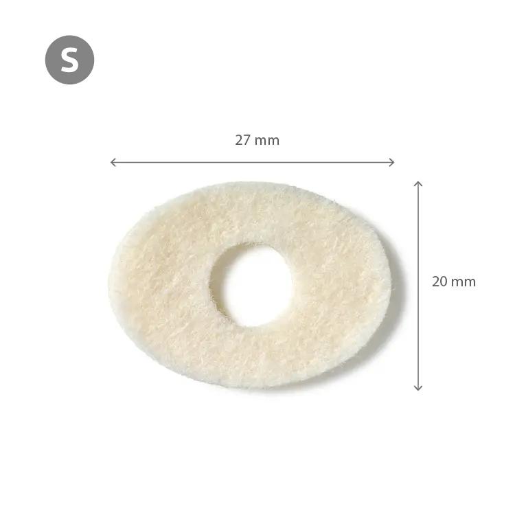 Felt Pads - מדבקות לבד אובליות להגנה מפני לחץ ושפשוף עובי 2 מ"מ גודל S אריזת 540 יח'