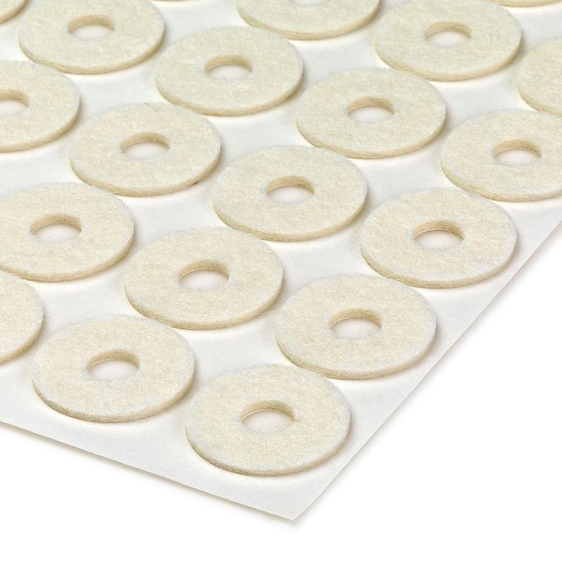 Felt Pads - מדבקות לבד עגולות צמר/ויסקוזה מפני עומסים ולהגנה מפני שפשוף 36 יח' עובי 2 מ״מ שני גדלים