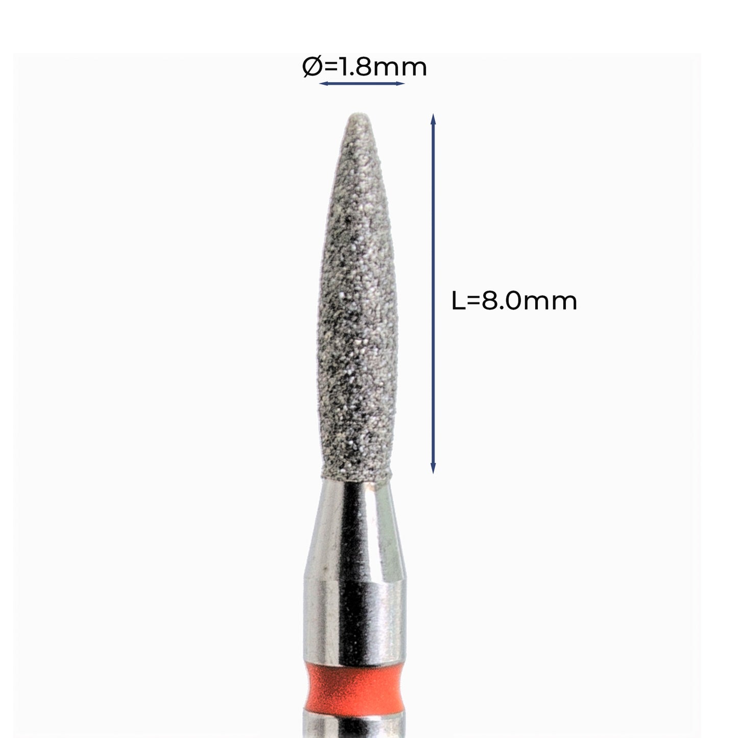 מקדח ראש שיוף יהלום לסלון יופי "להבה" אדום עדין 018