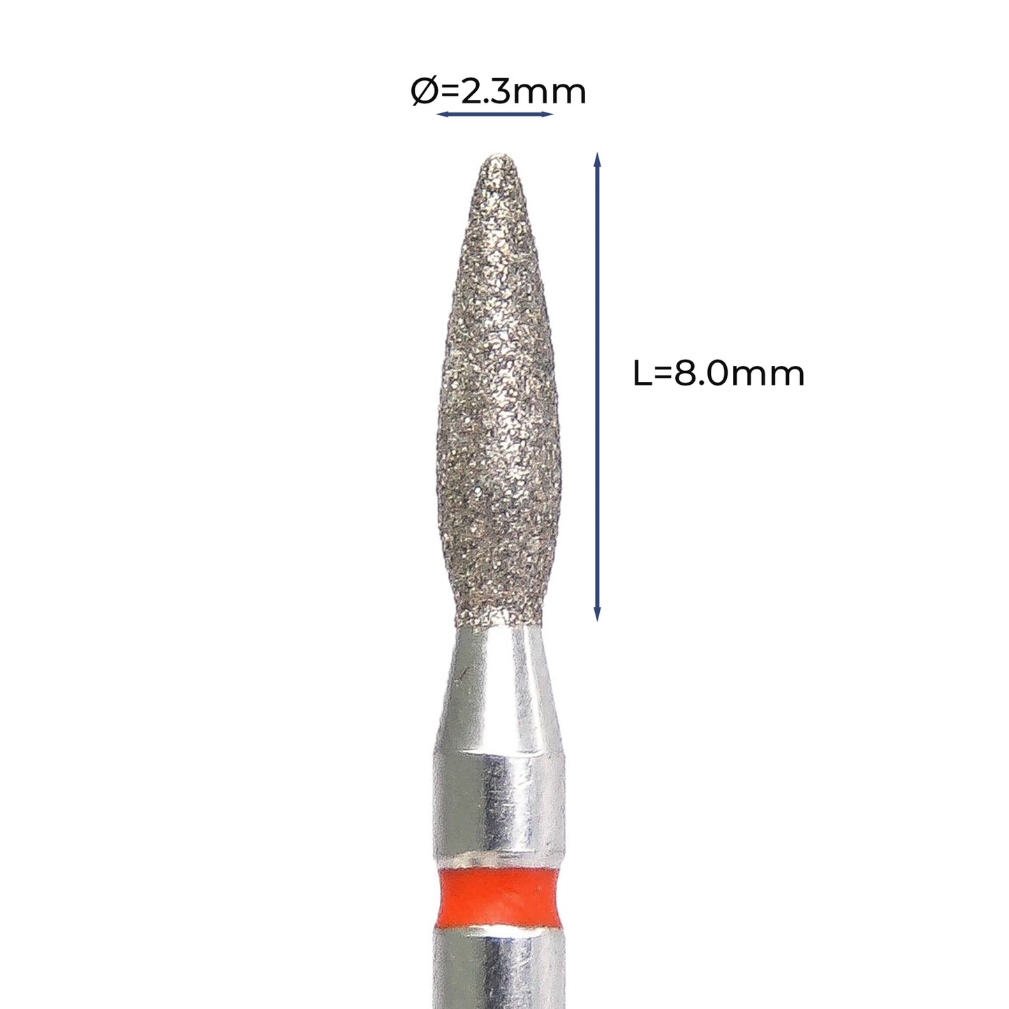 מקדח ראש שיוף יהלום לסלון יופי "להבה" אדום עדין 023