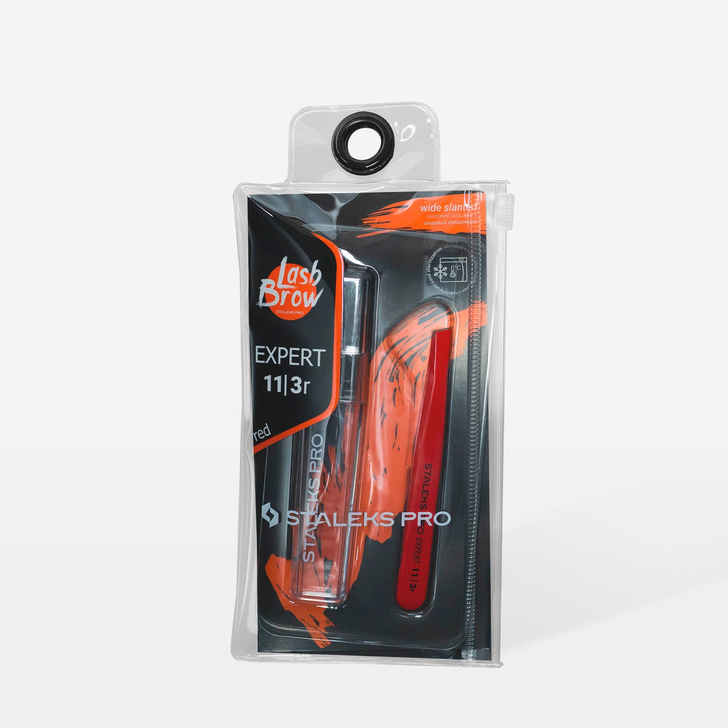 Eyebrow Tweezers Wide Slant Red 11/3R פינצטה אדומה לעיצוב גבות סטאלקס