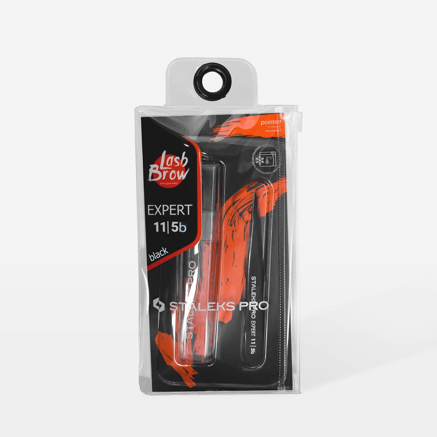 Eyebrow Tweezers Point Black 11/5B פינצטה שחורה לעיצוב גבות סטאלקס