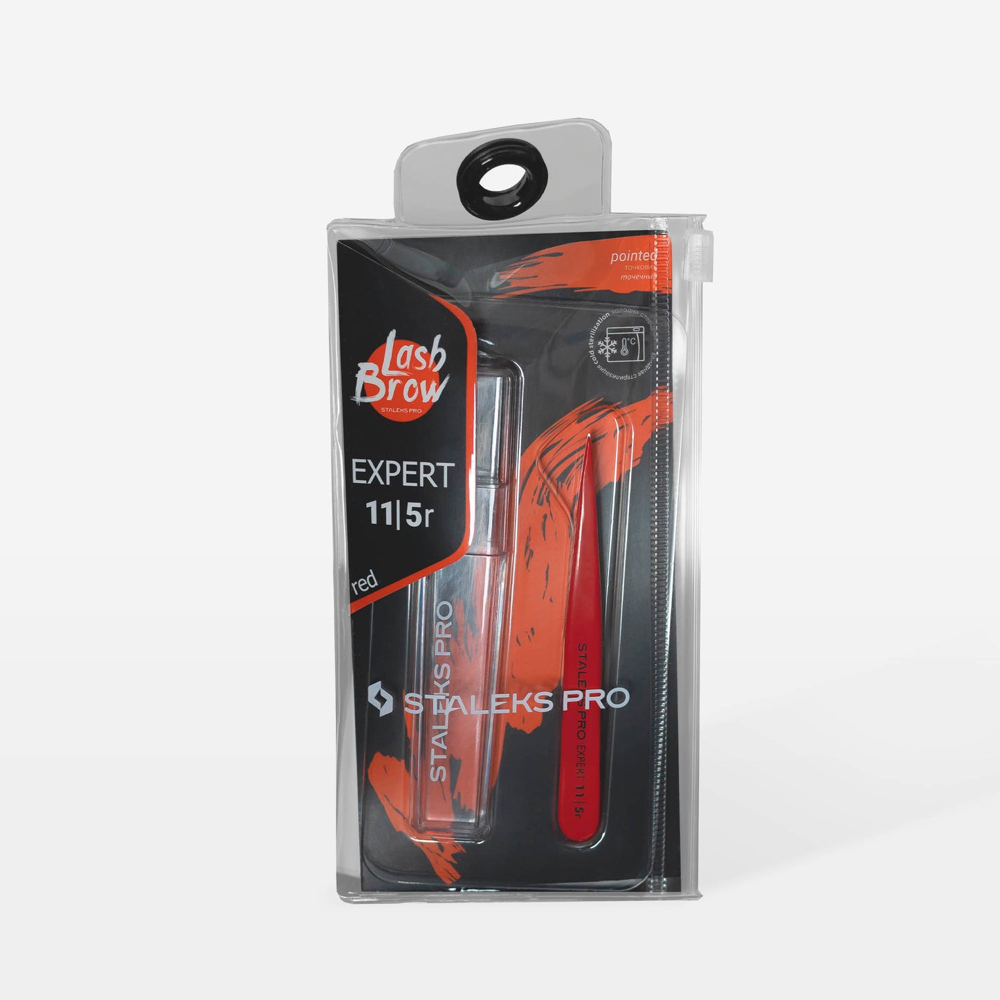 Eyebrow Tweezers Point Red 11/5R פינצטה אדומה לעיצוב גבות סטאלקס