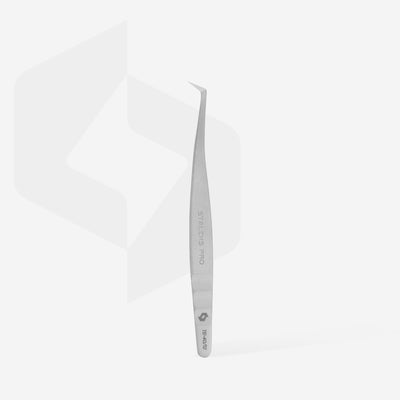 Professional Eyelash Tweezers Curved 40/12 פינצטה מקצועית להלחמת ריסים מעוקלת 65°  סטאלקס