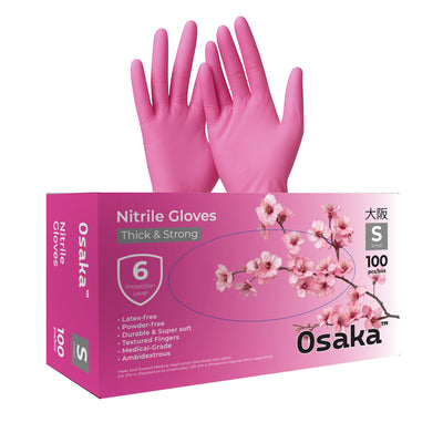 Nitrile Gloves - כפפות ניטריל מקצועיות 3.5 גרם צבע ורוד Osaka