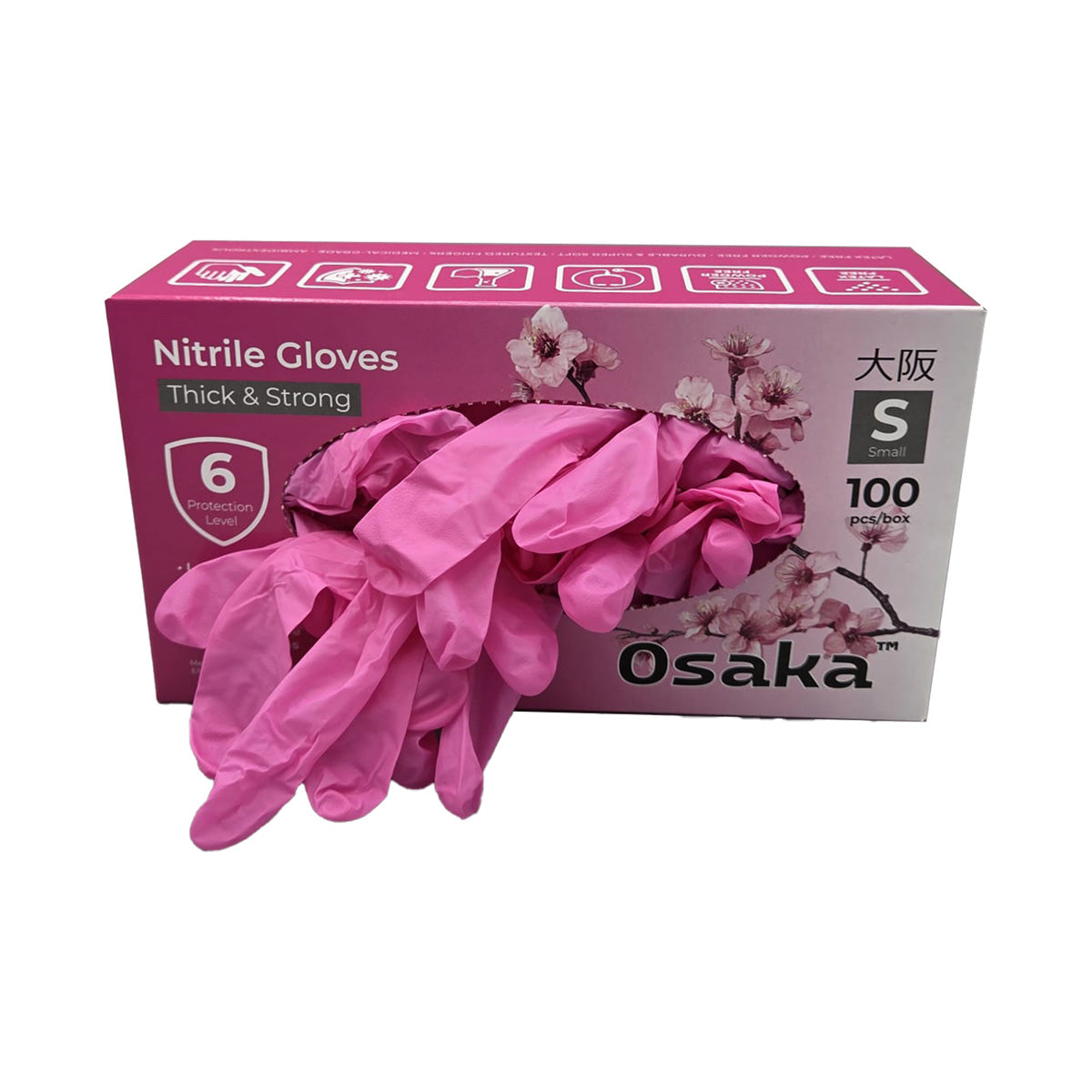 Nitrile Gloves - כפפות ניטריל מקצועיות 3.5 גרם צבע ורוד Osaka