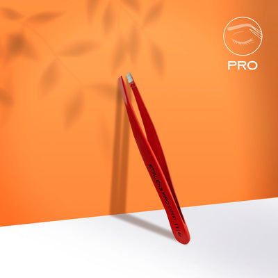 Eyebrow Tweezers Slant Red 11/4R פינצטה אדומה לעיצוב גבות סטאלקס