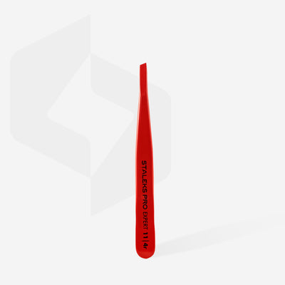 Eyebrow Tweezers Slant Red 11/4R פינצטה אדומה לעיצוב גבות סטאלקס